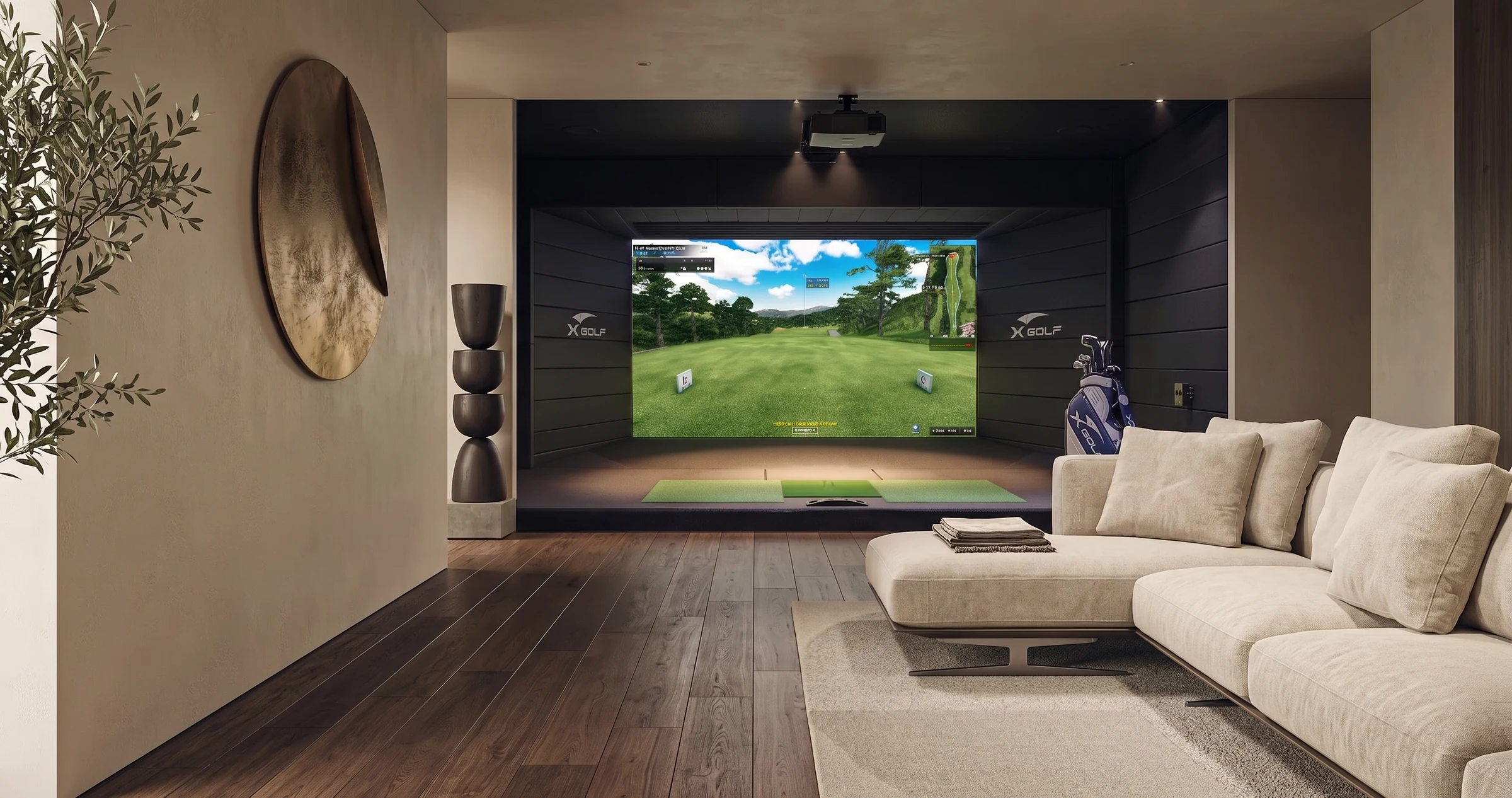 프라이빗 골프 라운지 · 설치 연출 렌더링